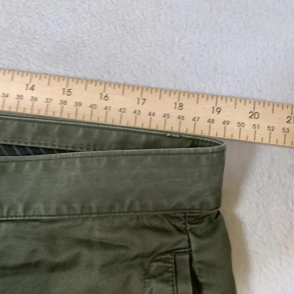 Robert Graham Shorts Mens 38 Olive Green Twill Mid Rise 9
